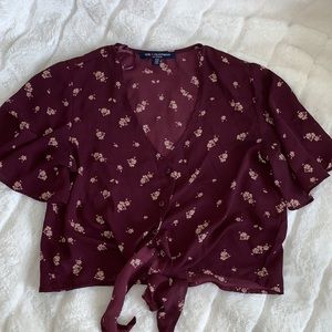 Floral Violet crop top